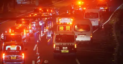 国道58号で飲酒検問、バイクと自転車の2人を現行犯逮捕 夏の交通安全運動