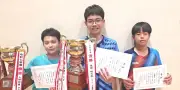 卓球カデット県予選、男子シングルスで熊田藍希が13歳以下V、上地悠貴が14歳以下制す