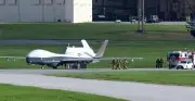 米軍嘉手納基地にMQ4Cトライトンが緊急着陸、南側滑走路を約45分閉鎖