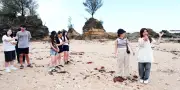 日韓学生ら約25人が名護・瀬嵩の浜訪問 基地問題考えるピースキャンプ