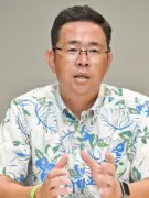 古謝玄太氏、知事選出馬表明「実行力で未来に希望を」