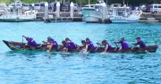 第53回本部海洋まつりハーリー大会、渡久地港で29チームが熱戦