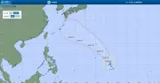 台風18号、旧盆初日のウンケーに沖縄本島接近へ　勢力強め北北西に進む