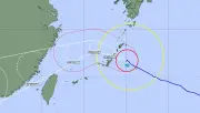 台風18号で沖縄本島全域に暴風警報　26日未明から朝に暴風域抜ける見込み
