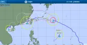 台風18号で南大東村と北大東村に暴風警報、避難指示も発表