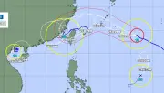 フィリピン沖で台風21号発生　沖縄周辺に計4つの台風存在
