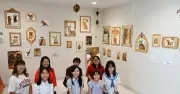 コーヒーアートで癒やしを　中部徳洲会病院で25日まで作品展