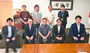 漢検の県内小学校実施率全国一報告 山崎理事長が半嶺教育長に協力要請
