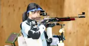 国スポ・ライフル射撃少年女子、東江愛姫（興南）が全国2位に