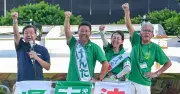 沖縄知事選きょう投開票、古謝玄太陣営が勝利信じ気勢上げ政策実現誓う