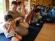 識名園で美ら島茶会 一番座開放し350人堪能